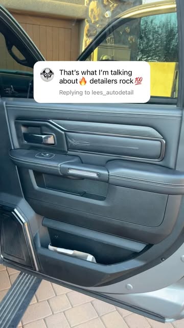 Detailed black vehicle interior door panel photographed by IGO Mobile Detailing